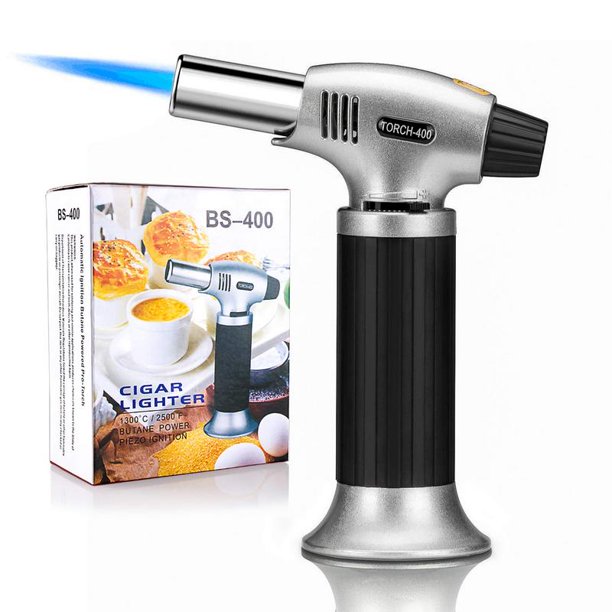 DIY Kitchen Torch Blow Torch Lighter with Safety Lock Sondiko Butane Torch Butane Gas Not Included Continuous Flame Mode for Cooking BBQ Soldering Creme Brulee 
