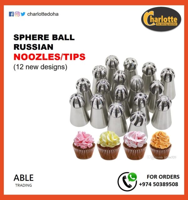 BALL SPHERE RUSSIAN NOZZLE NEW DESIGNS (17s set)  فوهة الكرة الروسية