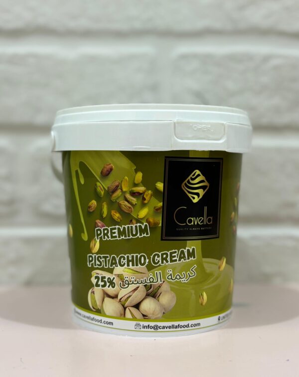 Cavella Pistachio Cream 25%  1kg  كريمة الفستق كافيلا 25% 1 كجم