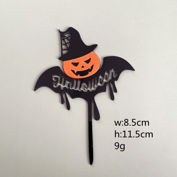 HAPPY HALLOWEEN Acryllic Cake Topper - 7  غلاف كعكة أكريليك من هابي هالووين - 7