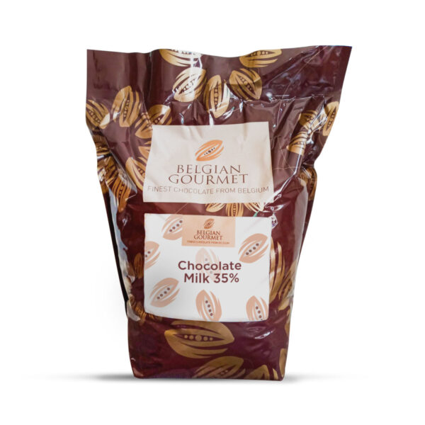 Belgian Gourmet Milk 35% Coverture Chocolate Coins 5 Kg  حليب بلجيكي جورميه 35% شوكولاتة مغطاة 5 كجم