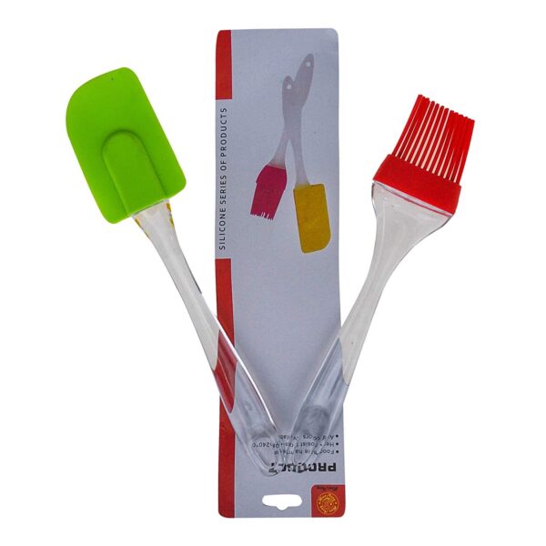 Silicon Spatula & Brush Set  ملعقة وفرشاة السيليكون