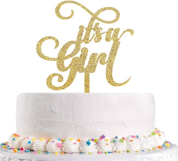 Its a Girl Cake Topper  إنها قطعة علوية للكيك للفتيات