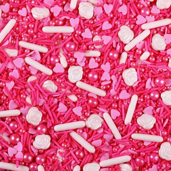 Mixed Sugar Sprinkles (Pink White)- 100g  رشات سكر مشكلة (أبيض وردي) - 100 جرام