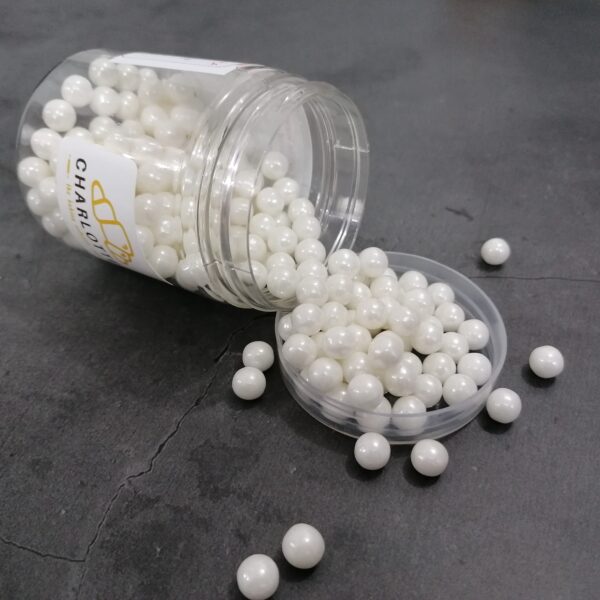 Sugar Ball Beads Pearl White 100g pack   كرة السكر