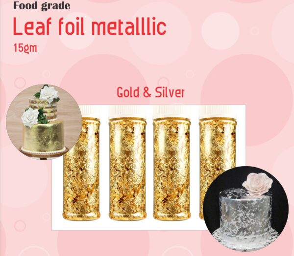 Leaf/flake glitteruse for cake décor  استخدام أوراق الشجر/الرقائق اللامعة لتزيين الكيك