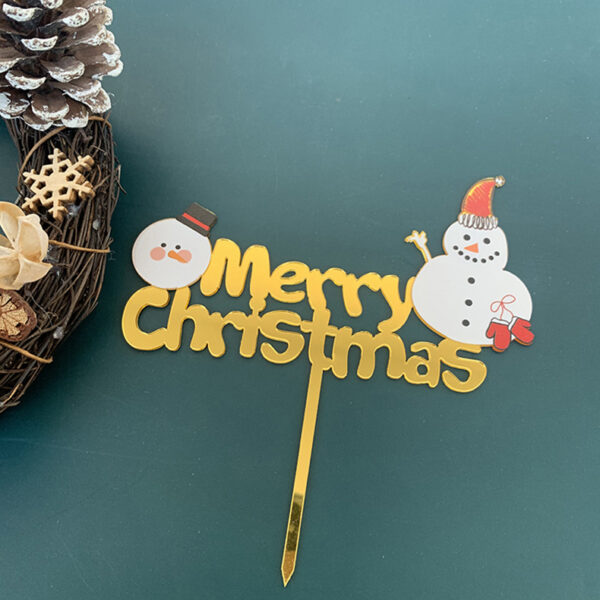 Merry Christmas Cake Topper - Santa 2  غلاف كعكة عيد الميلاد المجيد - سانتا 2