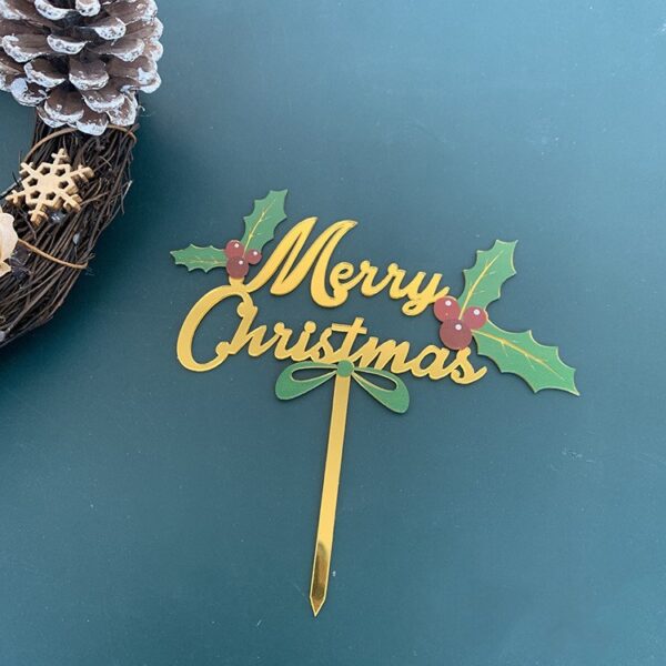 Merry Christmas Cake Topper - Type 4  غلاف كعكة عيد الميلاد المجيد - النوع 4