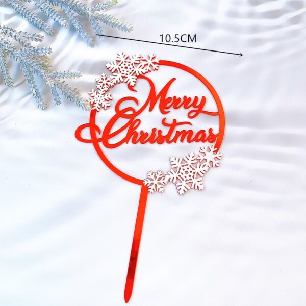 Merry Christmas Cake Topper- Type 5  غلاف كعكة عيد الميلاد المجيد - النوع 5