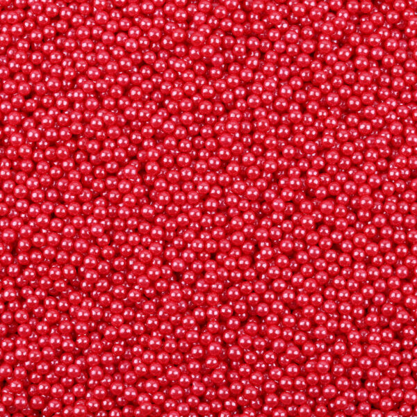 Red Sugar Balls Sprinkles 4mm - 100g  رشات كرات السكر الأحمر 4 ملم - 100 جرام