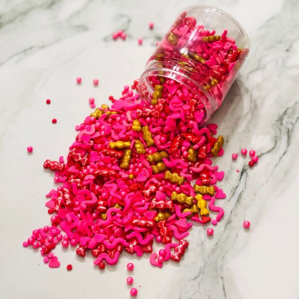 Mix Sugar Sprinkles (Pink Red) - 50g  رشات السكر المشكلة (الوردي والأحمر) - 50 جم