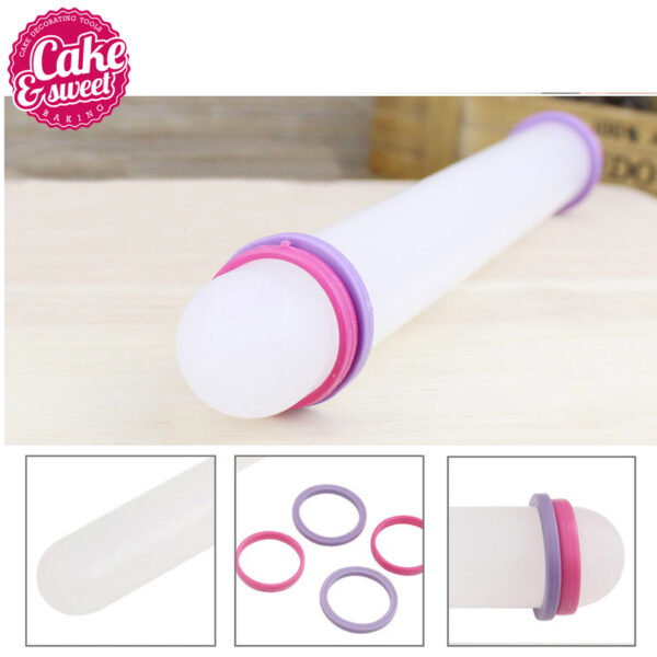 Rolling Pin with rings - Plastic  شوبك