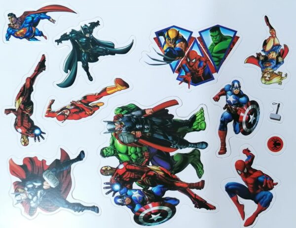 Super Heroes Cake Topper 12 pcs set  مجموعة تزيين الكيك سوبر هيروز مكونة من 12 قطعة