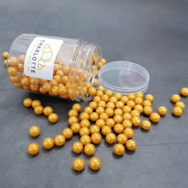 Sugar Ball Beads Gold 50g pack  كرة السكر