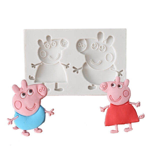 Peppa Pig Silicone Mold  قالب سيليكون بيبا بيج