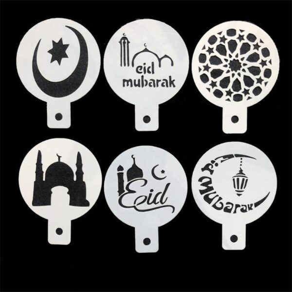 Islamic Ramadan Theme Stencils 6 pcs set  مجموعة استنسل إسلامية لموضوع رمضان مكونة من 6 قطع