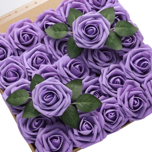 Artificial Rose flower for cake decor PURPLE  زهرة الورد الصناعية لتزيين الكيك باللون الأرجواني