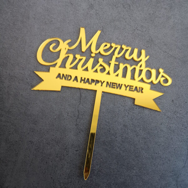 Merry Christmas Cake Topper- Type 6  غلاف كعكة عيد الميلاد المجيد - النوع 6