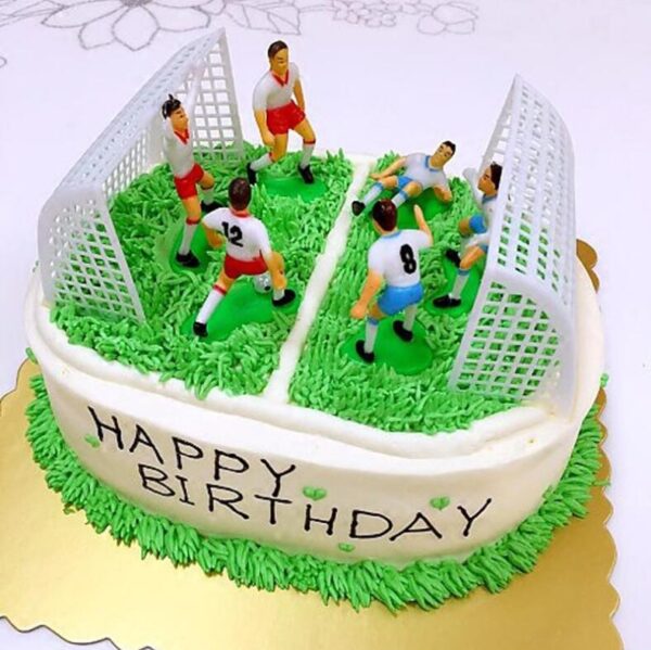 8pcs Set 3D Soccer Football Cake Toppers  مجموعة من 8 قطع أغطية كعكة كرة القدم ثلاثية الأبعاد