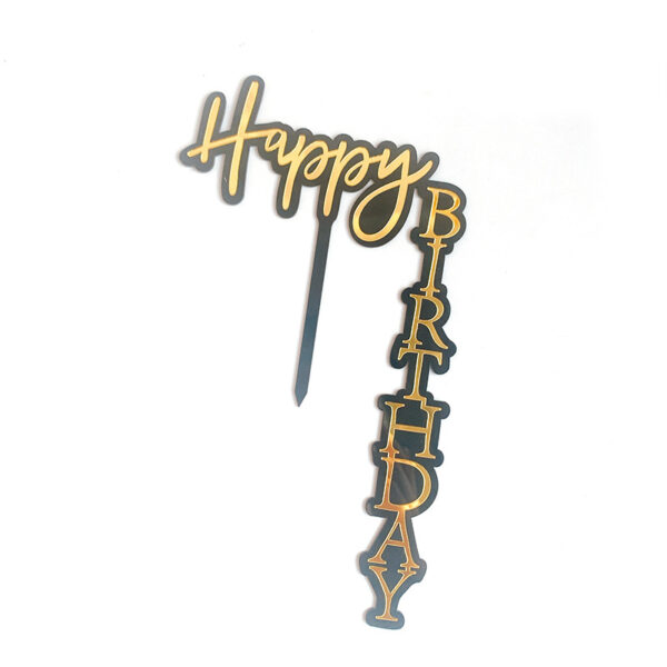 Happy Birthday Acrylic Topper (Vertical)  غلاف أكريليك لعيد ميلاد سعيد (عمودي)