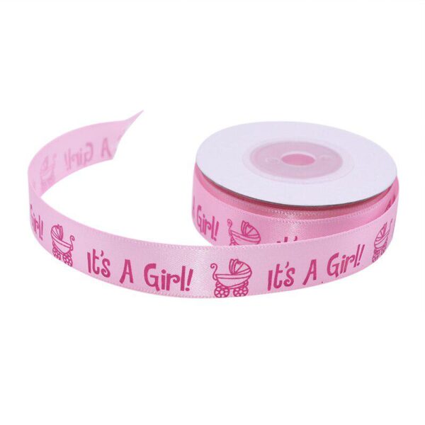 It's A Girl Satin Ribbon Roll  إنها لفة شريط الساتان للفتيات