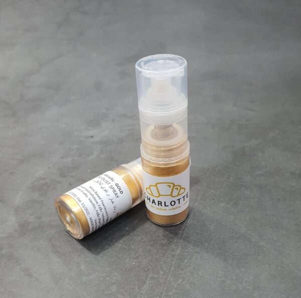 GOLD powder non-aerosol edible glitter spray 5g  رذاذ الذهب