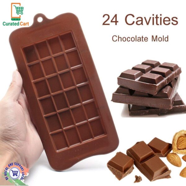 24 grids Brown Chocolate Silicone mold  24 شبكة قالب سيليكون للشوكولاتة البنية