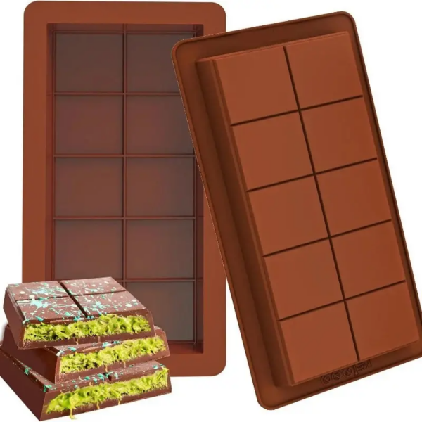 Brown Chocolate Bar Silicone mold  قالب سيليكون لشوكولاتة