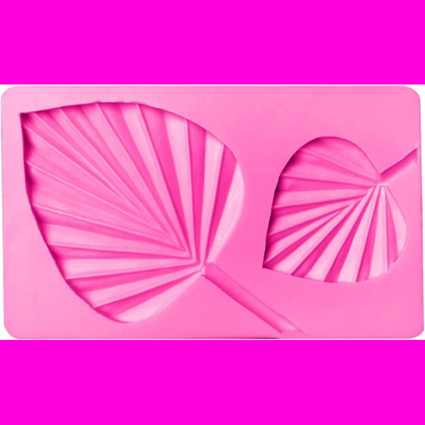 Fan-Shaped Pleated Leaf Silicone Mold Big - 2s  قالب ورقة المروحة