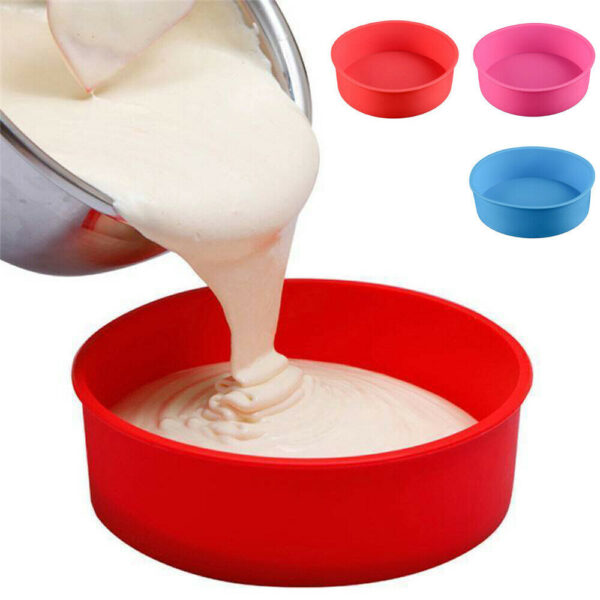 Round Baking pan Silicon  مقلاة سيليكون دائرية