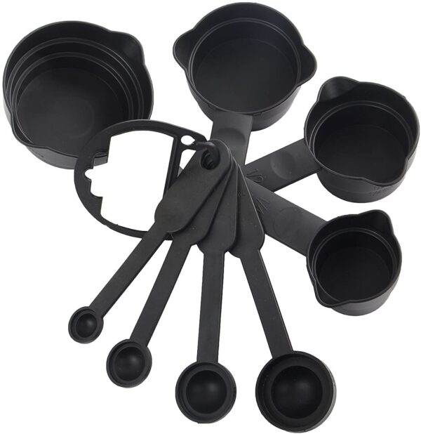 Plastic Measuring cups and spoons 8s Set  مجموعة أكواب وملاعق قياس بلاستيكية