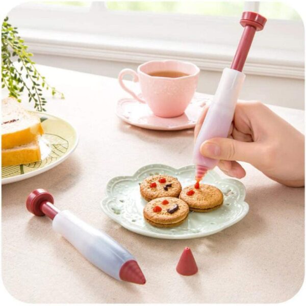 Silicone Pastry Icing Piping Pen Set  مجموعة أقلام التزيين