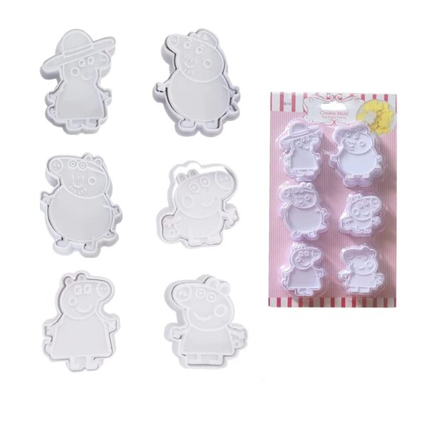 Peppa Pig Cookie cutters 6 pcs set  طقم قطاعات كوكيز بيبا بيج 6 قطع