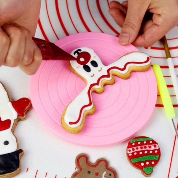 Cookie Decorating Turn Table - 5.5 Inch Mini  طاولة دوارة لتزيين البسكويت - صغيرة بحجم 5.5 بوصة