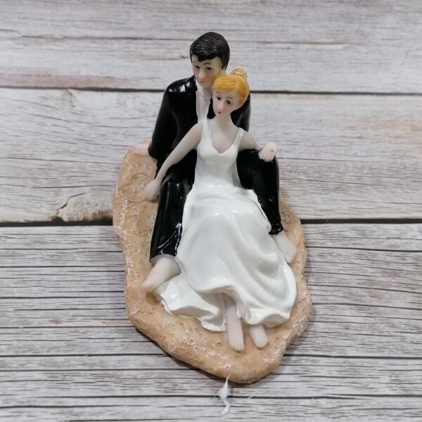 3D Wedding Couple Cake Topper (15cm) - 1  غلاف كعكة الزفاف ثلاثي الأبعاد (15 سم) - 1