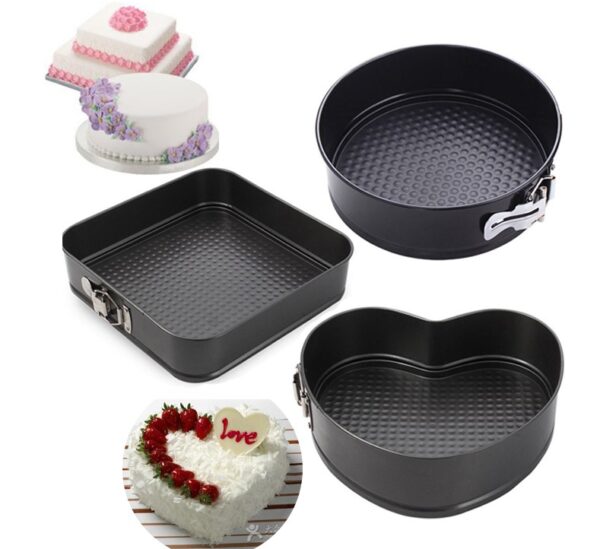 Cake Baking pan non stick Springform  3 pc Set  طقم صينية خبز الكيك غير لاصقة سبرينغفورم مكونة من 3 قطع