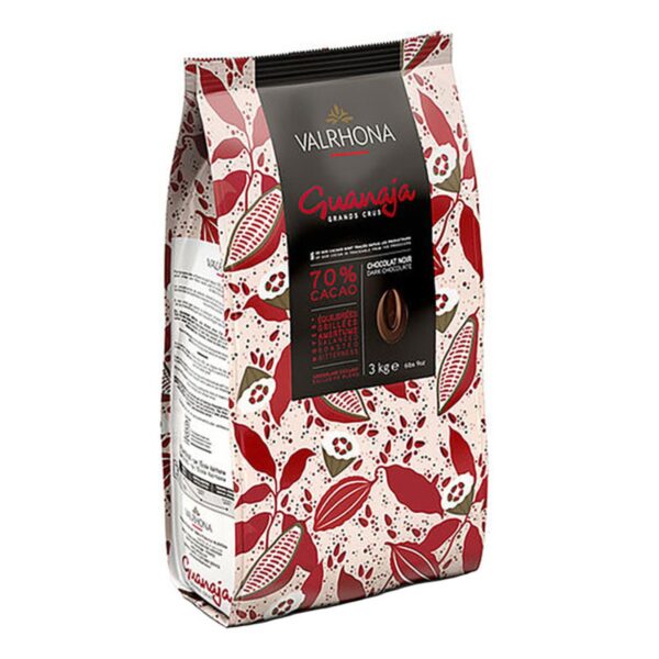 Valrhona Guanaja 70% Coverture Dark Chocolate Callets 3kg Bag كاليتات شوكولاتة الحليب