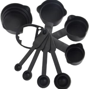 Plastic Measuring cups and spoons 8s Set مجموعة أكواب وملاعق قياس بلاستيكية