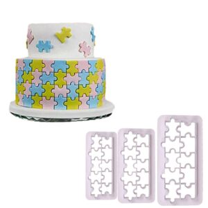 Fondant Cutter - 3 pcs set (Square, Puzzles & Triangle) قاطعة الفوندان