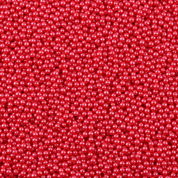 Red Sugar Balls Sprinkles 4mm - 50g  رشات كرات السكر الأحمر 4 ملم - 50 جرام