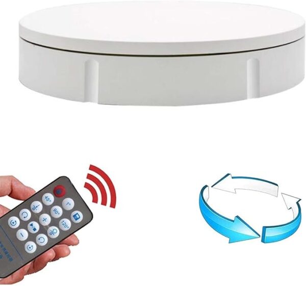 Remote Control Electric Rotating Turntable 22 cm  قرص دوار كهربائي بالريموت كنترول مقاس 22 سم