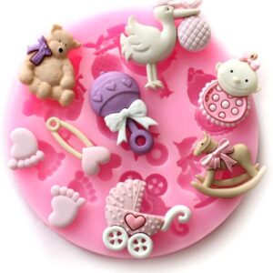 Baby Shower Theme Silicone mold 2 قالب سيليكون لموضوع استحمام الطفل 2