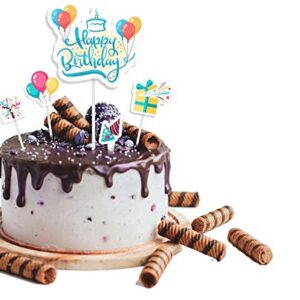 Birthday Theme Topper 5 pcs Set  مجموعة توبر لعيد الميلاد مكونة من 5 قطع