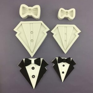 3D Suit Shirt Silicon Mold 4 pc Set قالب قميص البدلة