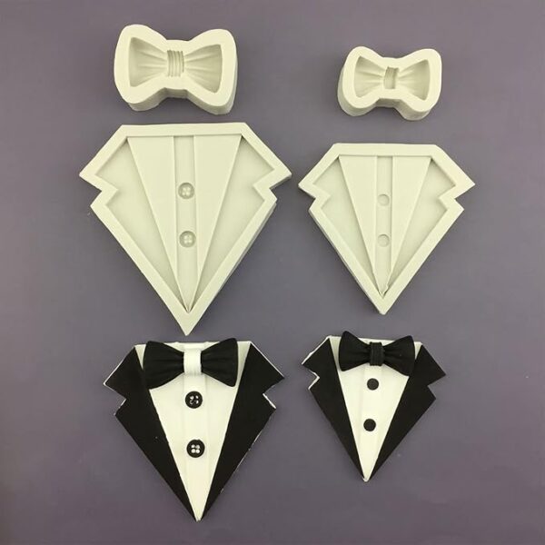 3D Suit Shirt Silicon Mold 4 pc Set  قالب قميص البدلة