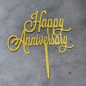 Happy anniversary Big topper (Golden) ذكرى سنوية سعيدة توبر كبير (ذهبي)