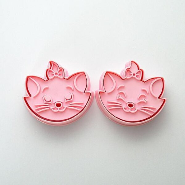 3D Plastic Cookie Biscuit Mold Cutter set- Kitten  مجموعة قطع قوالب البسكويت البلاستيكية ثلاثية الأبعاد - قطة