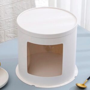 12" Base 360° ROUND (Paper with Front window) 3 parts CAKE BOX Base 30 x Height 34 cm قاعدة 12 بوصة مستديرة 360 درجة (ورقة مع نافذة أمامية) 3 أجزاء قاعدة صندوق الكيك 30 × الارتفاع 34 سم