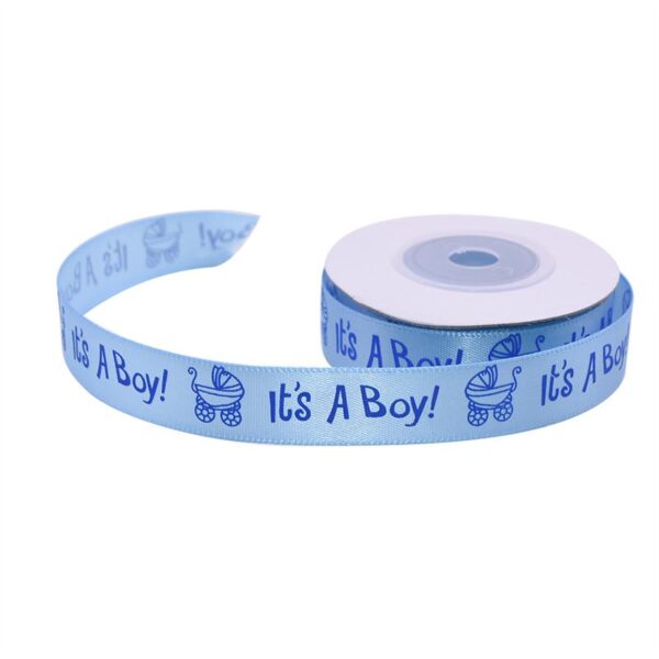 It's A Boy Satin Ribbon Roll  إنها لفافة شريط الساتان للأولاد