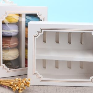 Macarons box -10 pockets   صندوق الماكرون